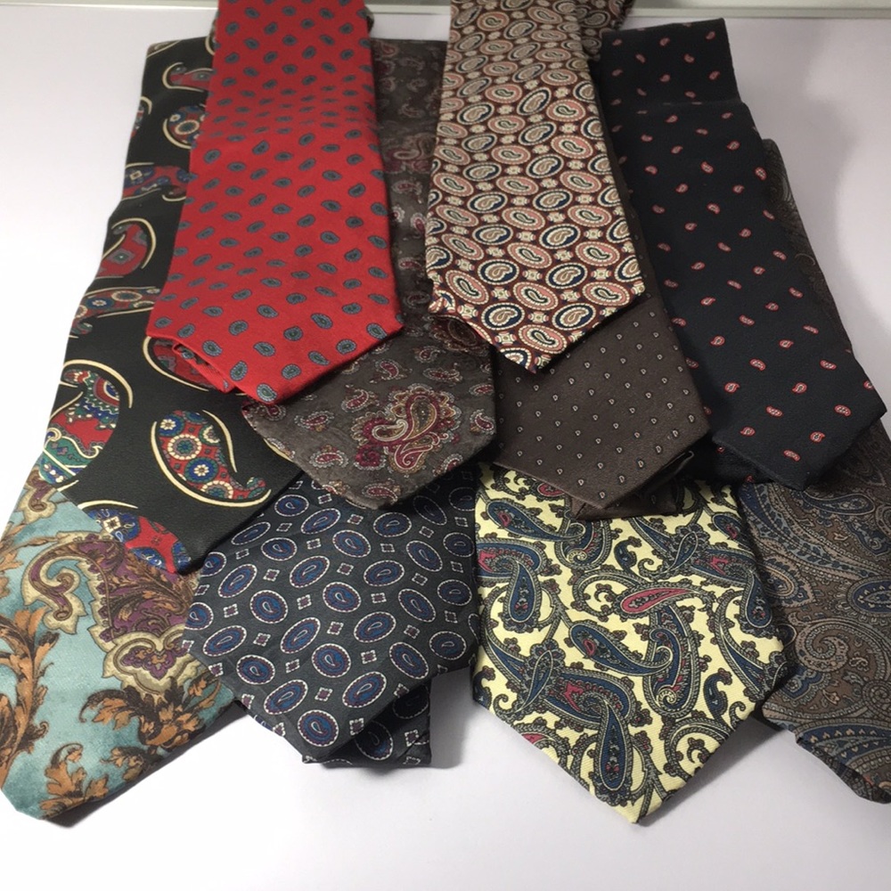 Paisley lot of ten ties, great condition, wear or craft group